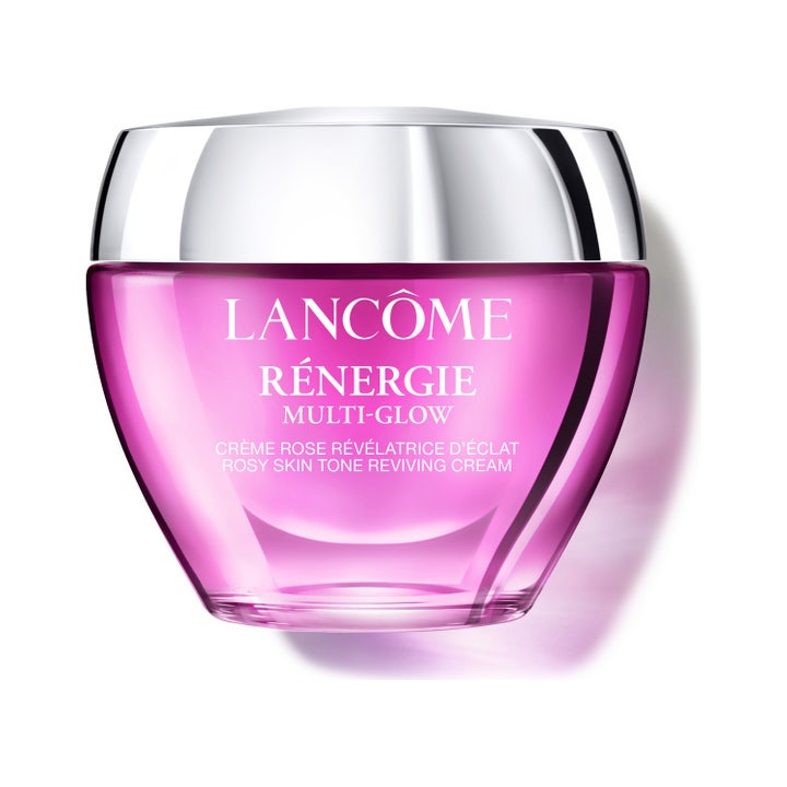 Lancôme Rénergie Multi-Glow 50 ml lystergivande ansiktskräm i rosa glasburk med silverlock