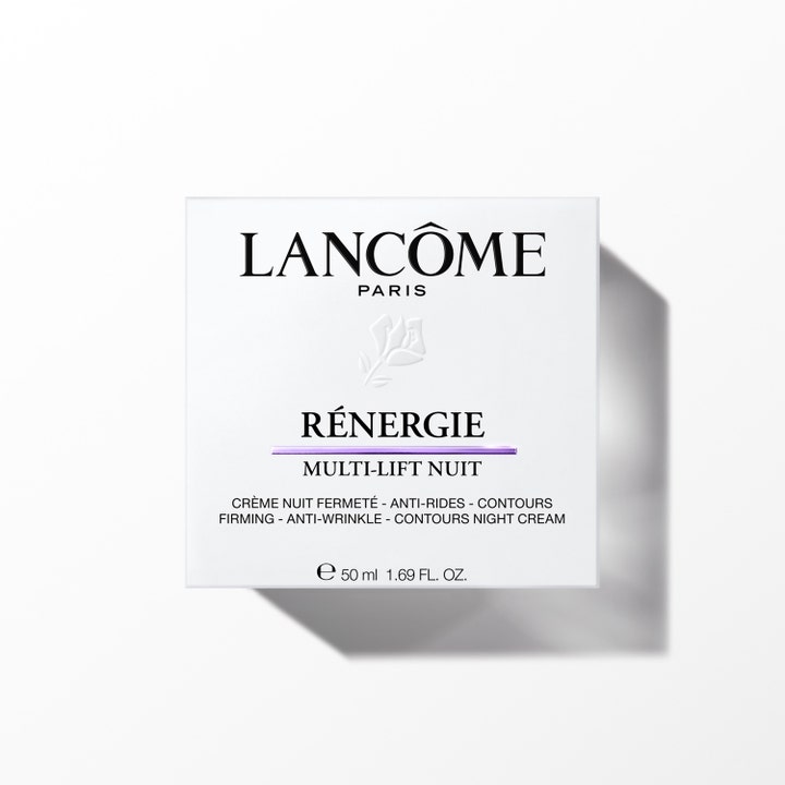 Lancôme Rénergie Nuit Multi-Lift Night 50 ml återfuktande nattkräm anti-rynk i vit ytterförpackning.