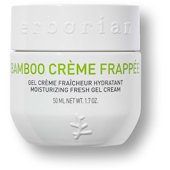 Erborian Bamboo Crème Frappée 50 ml bamboo gelkräm är en fuktgivande koreansk ansiktskräm i vit burk.
