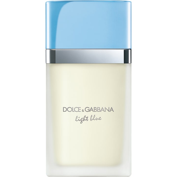 Dolce & Gabbana Light Blue 30ml EdT parfym i flaska av frostat glas med ljusblå kork och eleganta silverdetaljer