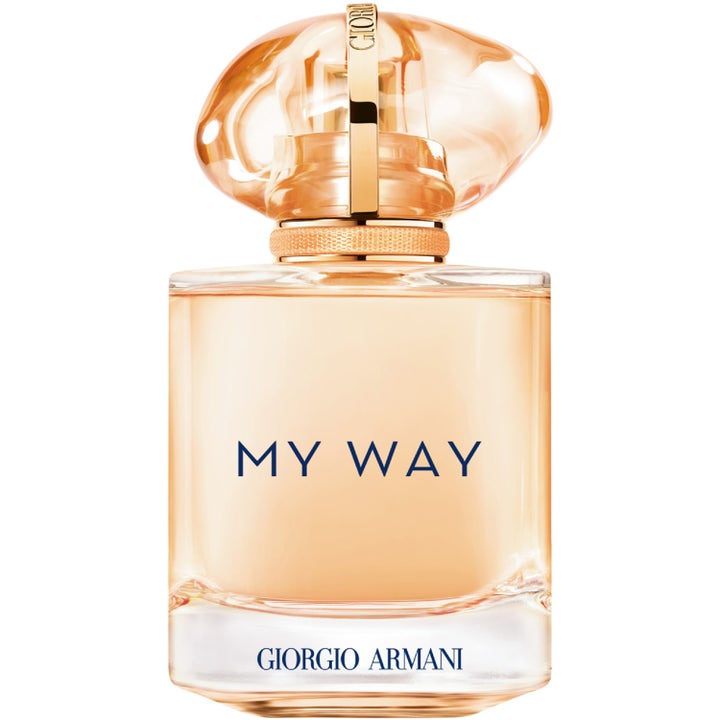 Giorgio Armani My Way Sunny Vanilla 50 ml eau de parfum i glasflaska med persikofärgad vätska och en bärnstensfärgad kork