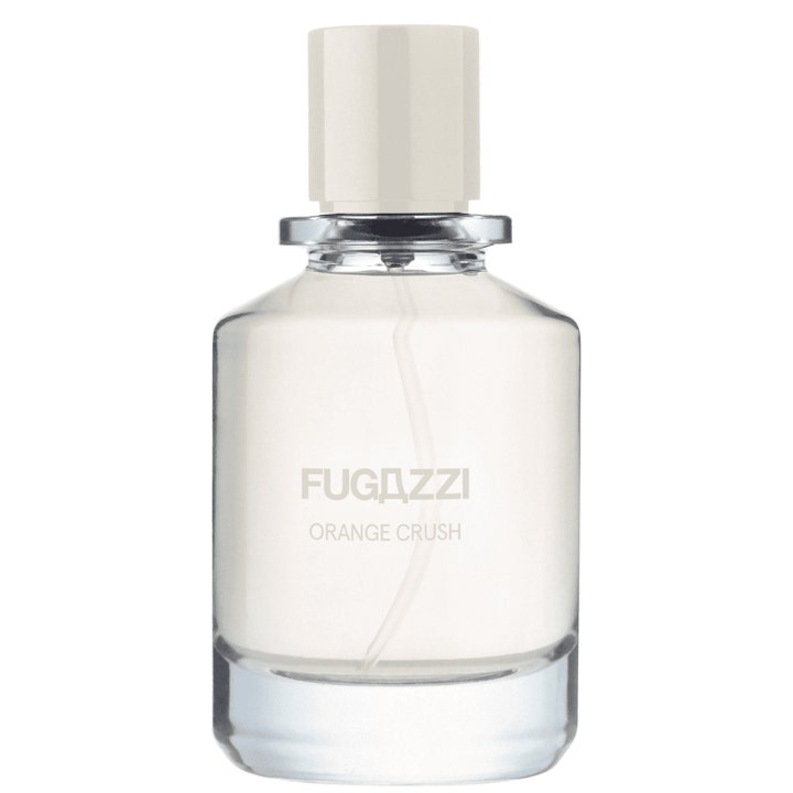 Fugazzi Orange Crush 100 ml parfym ger en fräsch känsla i en rund glasflaska med vitt lock och klar vätska