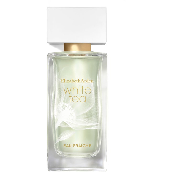 Elizabeth Arden White Tea Eau Fraiche 50 ml fräsch parfym dam i hög glasflaska med vitt fyrkantigt lock