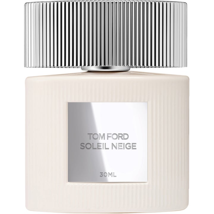 Tom Ford Soleil Neige Eau de Parfum 30ml parfym i vit räfflad flaska med silveretikett och silverlock