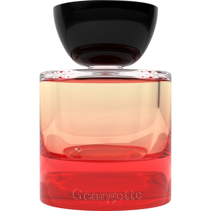 Vyrao Georgette Eau De Parfum 50 ml parfym i röd och klar glasflaska med svart lock och en liten kristall inuti