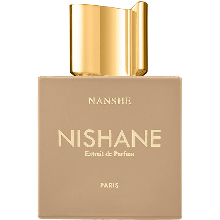 Nishane Nanshe 100 ml extrait de parfum är en parfym i en matt beige fyrkantig flaska med guldlock