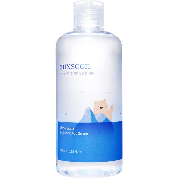 Mixsoon Glacier Water Hyaluronic Acid Serum 300ml fuktgivande serum i klar flaska med motiv av isberg och isbjörn