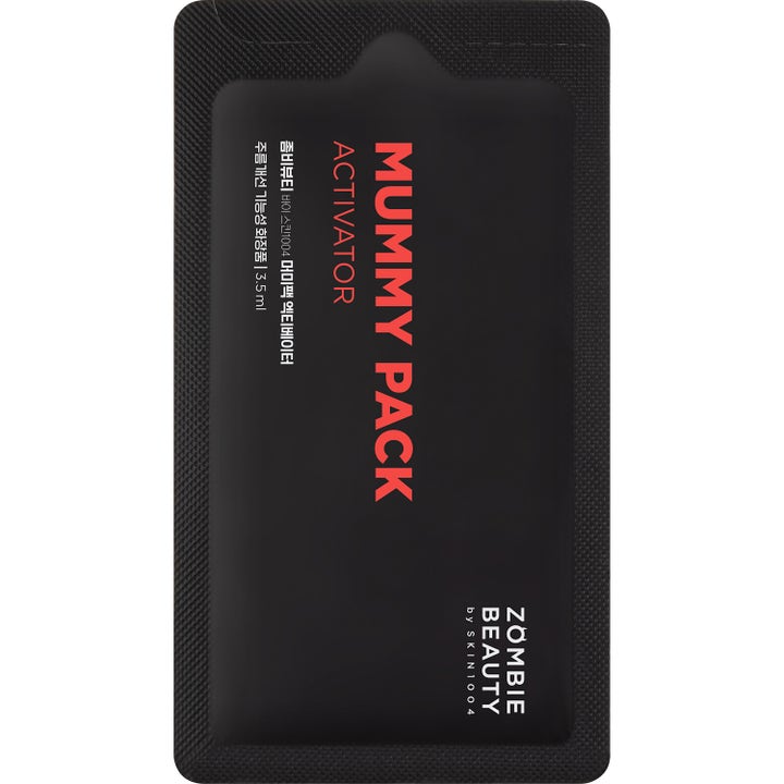 SKIN1004 Zombie Beauty Mummy Pack Activator 3.5 ml koreansk ansiktsmask anti-aging i svart sachet med röd text