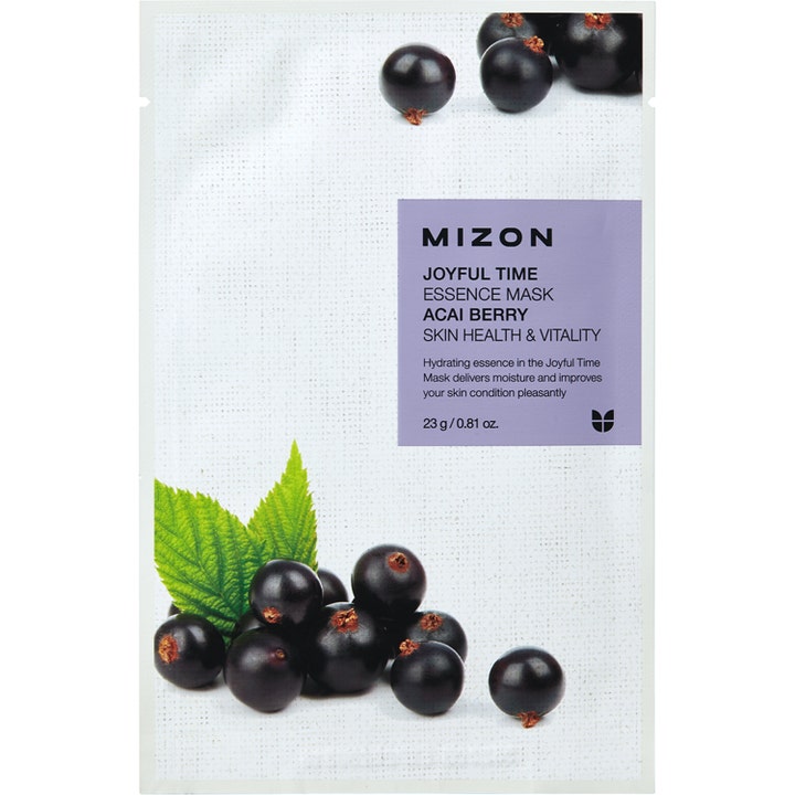 Mizon Joyful Time Essence Mask Acai Berry 23 g koreansk sheet mask med acai som ger lyster och vitalitet.