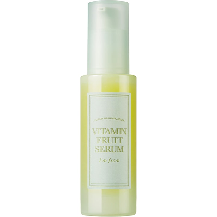 I'm from Vitamin Fruit Serum 30 ml c-vitamin serum för ljusare hud i en frostad flaska fylld med gulaktig formula