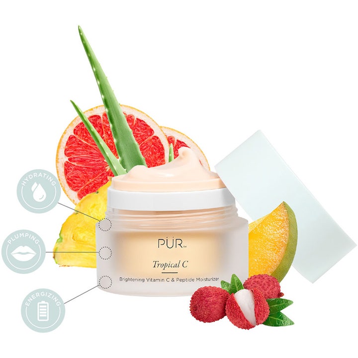 PÜR Tropical C 50 ml brightening vitamin c kräm i glasburk ger lyster med krämig textur och tropiska frukter