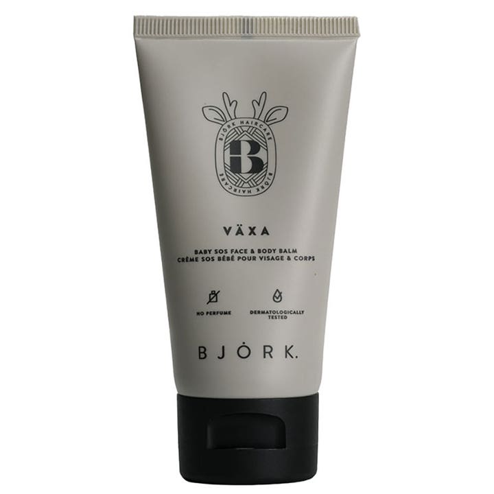 Björk Växa Baby SOS Face & Body Balm 100ml SOS babysalva i grå tub är en dermatologiskt testad parfymfri ansiktskräm.