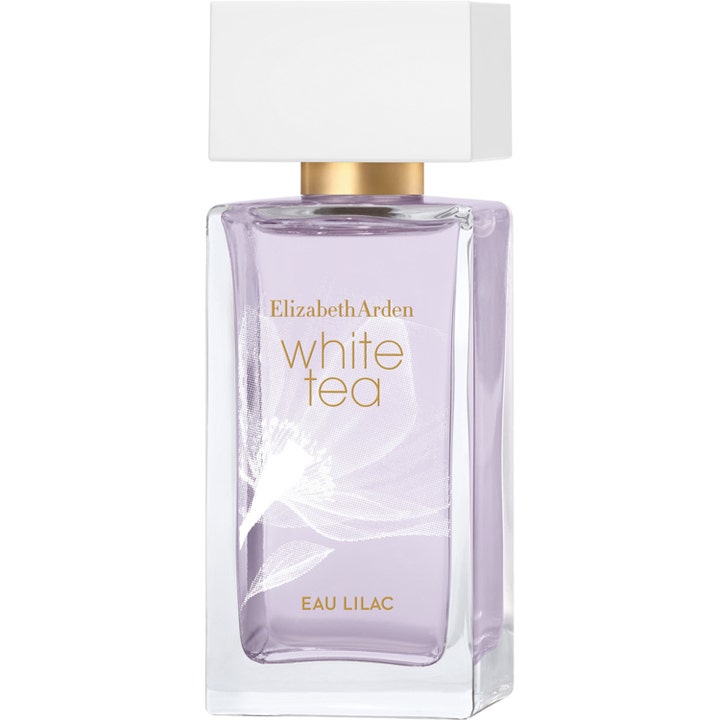 Elizabeth Arden White Tea Lilac 50 ml syren parfym i hög glasflaska med lila vätska och vitt fyrkantigt lock