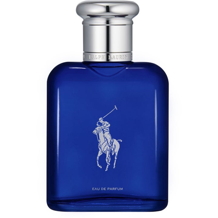 Ralph Lauren Polo Blue Eau de Parfum 75 ml parfym män i blå glasflaska med silverfärgad kork och logotyp