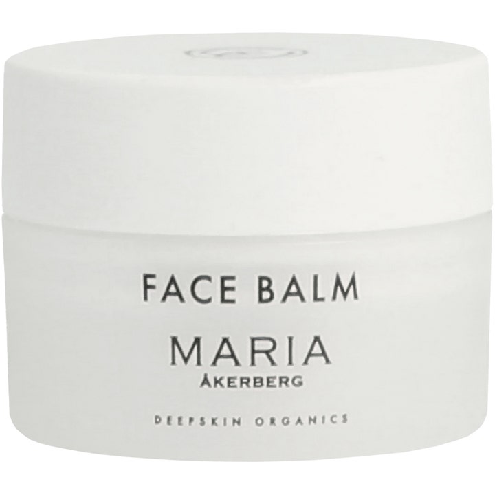 Maria Åkerberg Face Balm 50 ml mjukgörande ansiktskräm i vit burk med vitt lock för organic hudvård