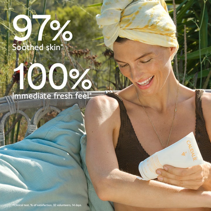 Caudalie Vinosun After-Sun Repairing Lotion 200 ml lugnande kroppskräm ger 100% fräsch känsla och 97% lugnad hud.
