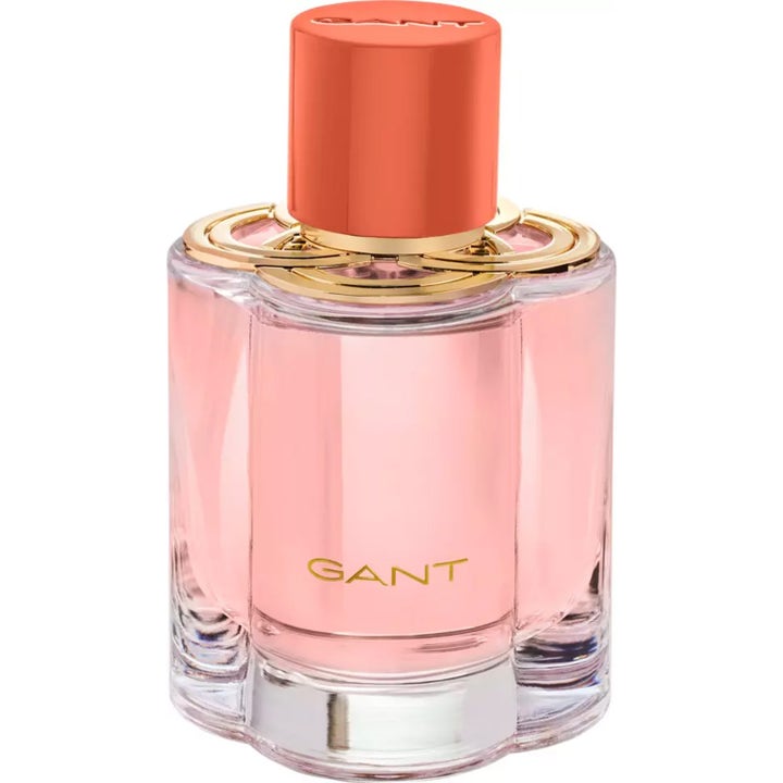 GANT Bloom Bay 50 ml fruktig parfym dam med rosa vätska i glasflaska med korallfärgad kork och gulddetaljer