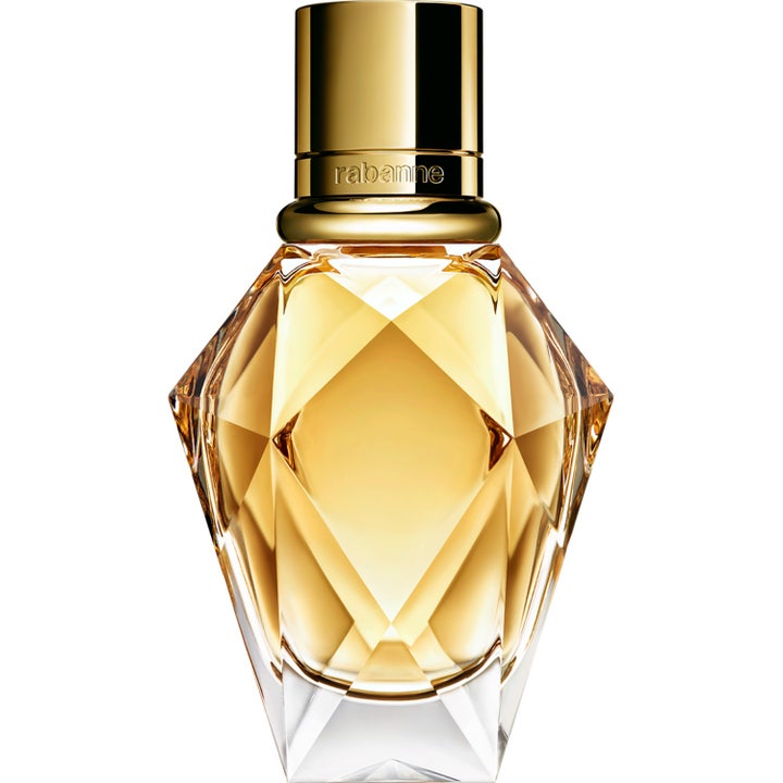 Rabanne Million Gold for Her 30 ml guld eau de parfum dam i en facetterad diamantformad glasflaska med guldkork