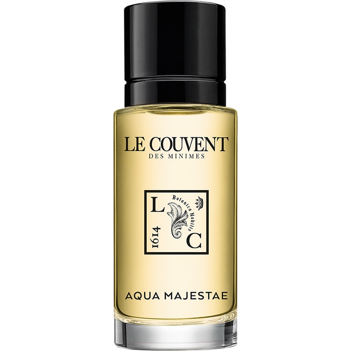 Le Couvent Aqua Majestae 50ml osmanthus parfym i en cylindrisk glasflaska med gul vätska och svart lock