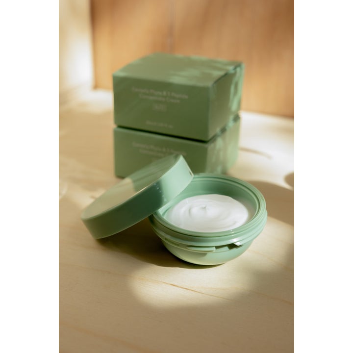 haruharu wonder Centella Phyto & 5 Peptide Concentrate Cream 30 ml stärkande ansiktskräm i grön burk med krämig vit formula