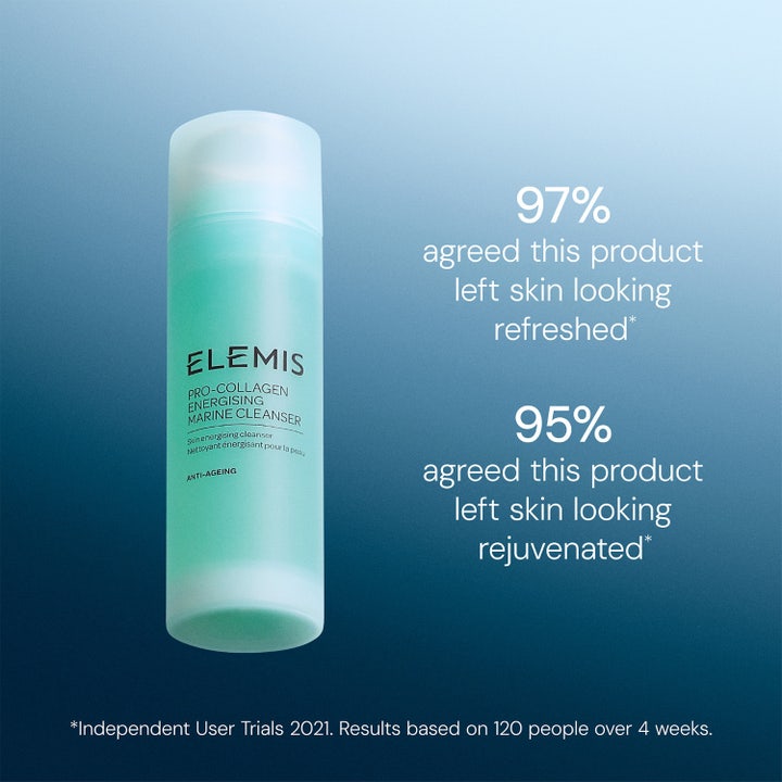 Elemis Pro-Collagen Energising Marine Cleanser 150 ml energigivande rengöringsgel med statistik om resultat