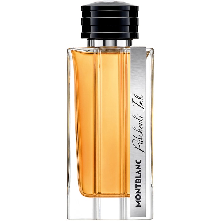 Montblanc Patchouli Ink 125 ml eau de parfum herr i en räfflad glasflaska med bärnstensfärgad vätska och svart lock