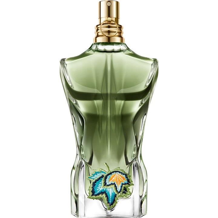 Jean Paul Gaultier Le Beau Paradise Garden 75 ml eau de parfum i grön torsoflaska av glas med ett broderat löv