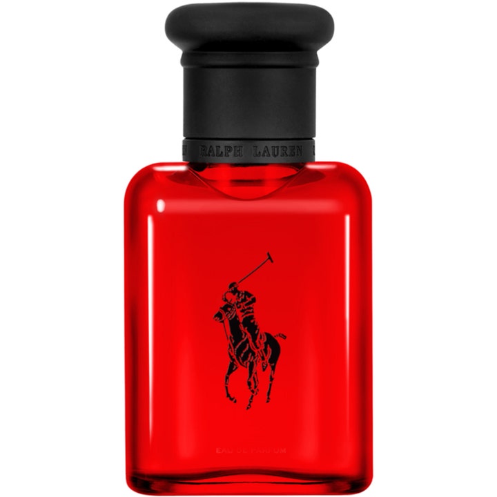 Ralph Lauren Polo Red Eau de Toilette 40 ml intensiv kryddig herrparfym i röd glasflaska med svart logotyp