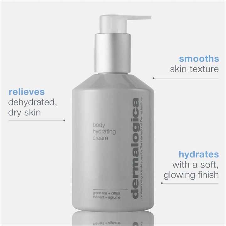 Dermalogica Body Hydrating Cream 295 ml återfuktande body lotion för torr känslig hud i grå flaska med pump