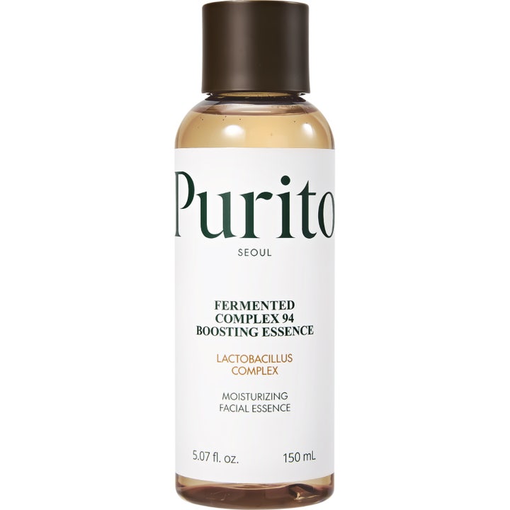 Purito Fermented Complex 94 Boosting Essence 150 ml lystergivande ansiktsserum i mörkbrun flaska med svart lock