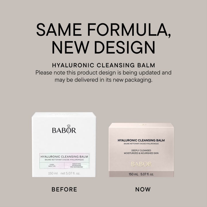 Babor Hyaluronic Cleansing Balm 150 ml ansiktsrengöring i gammal vit och ny beige ytterförpackning