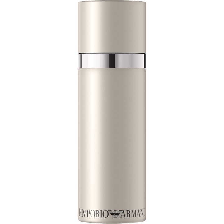 Armani Emporio She 100ml eau de parfum i en stilren cylinderformad flaska av champagnefärgad metall med silverdetalj