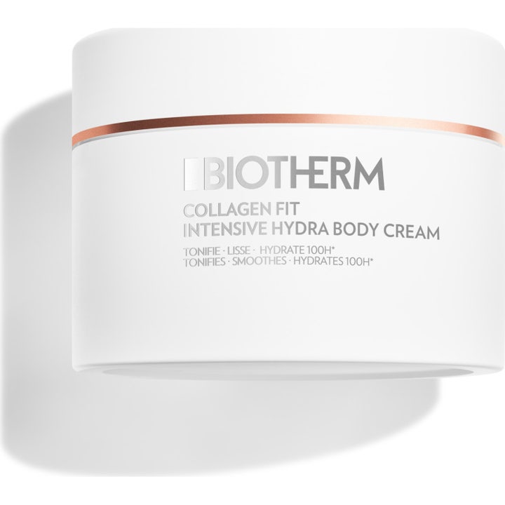 Biotherm Collagen Fit Intensive Hydra Body Cream 200 ml uppstramande kroppskräm i vit burk med roséguldkant