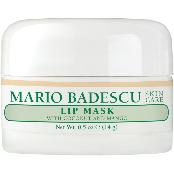 Mario Badescu Lip Mask With Coconut And Mango 14 g återfuktande läppmask i en vit burk med grön etikett