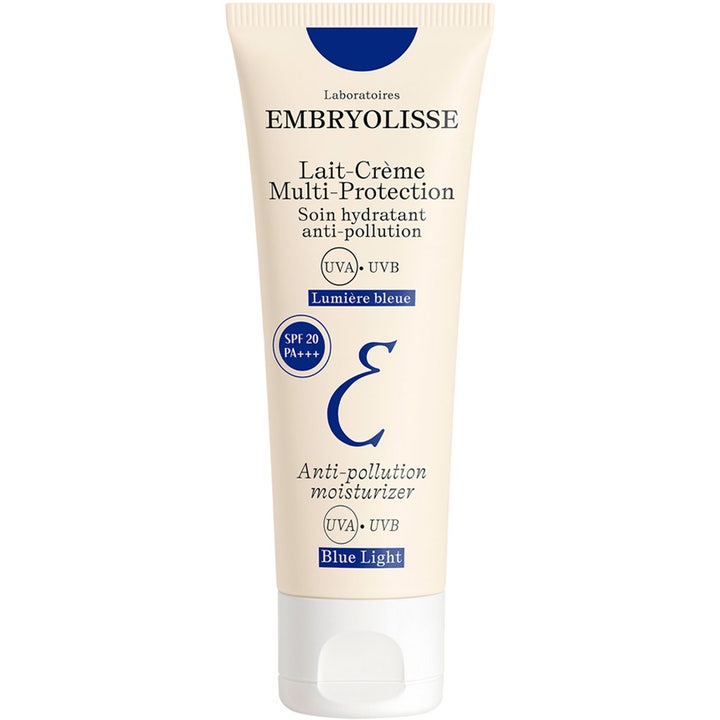 Embryolisse Lait-Crème Multi-Protection 40ml anti-pollution dagkräm med solskydd i beige tub med mörkblå text