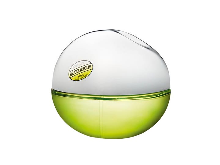 DKNY Be Delicious 30ml parfym äpple ger en fräsch känsla i en äppelformad flaska av grönt glas med silverlock