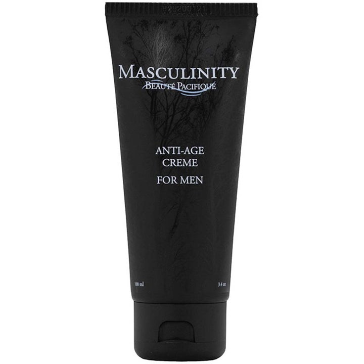 Beauté Pacifique Masculinity Anti-Age Creme 100 ml anti-age kräm för mogen hud män i en svart tub med grafiskt motiv