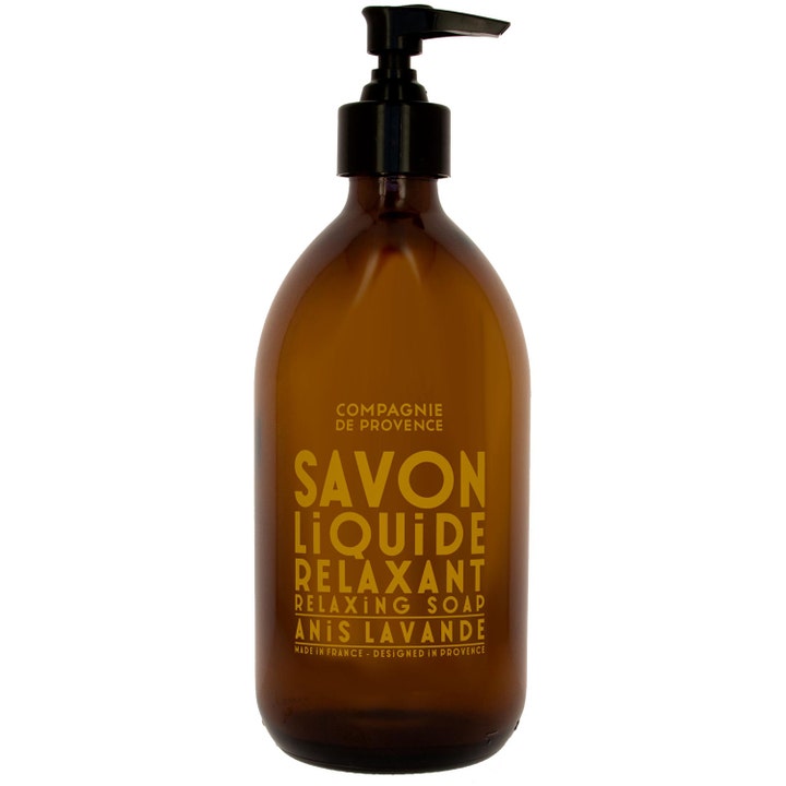 Compagnie de Provence Savon Liquide Relaxant fransk flytande handtvål provence med anis i brun glasflaska med pump