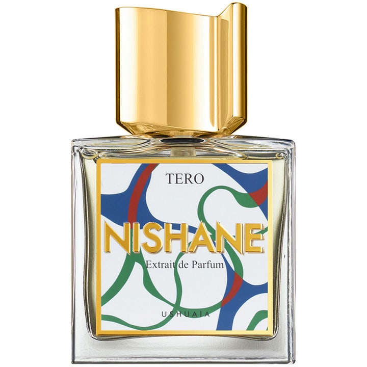 Nishane Tero Extrait de Parfum 50 ml exklusiv könsneutral parfym i glasflaska med guldlock och färgglad etikett