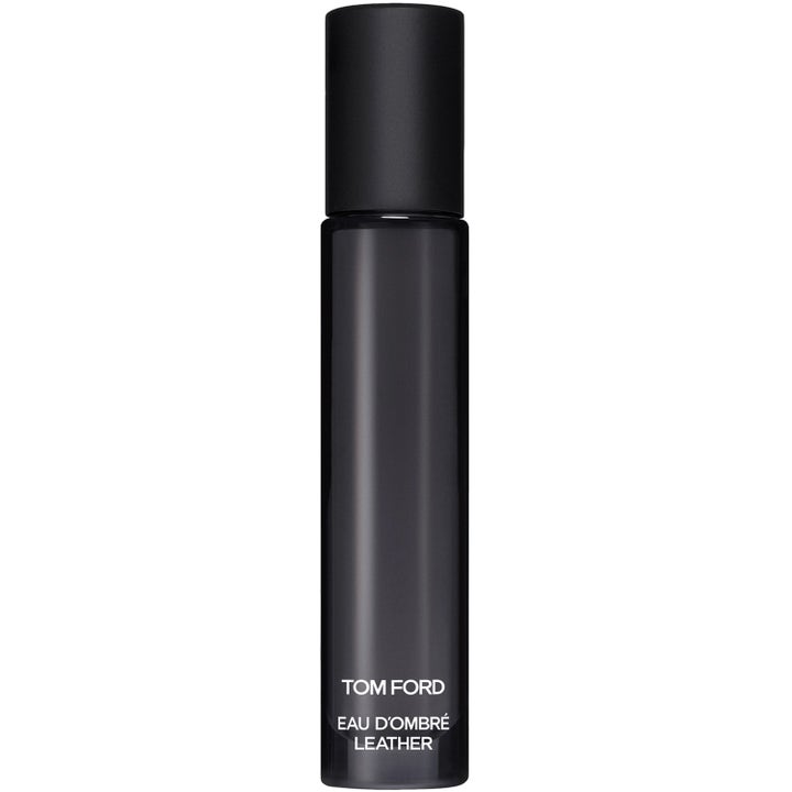 r>Tom Ford Eau d'Ombre Leather 10 ml är en tom ford ombre leather edt i stilren svart glasflaska med matt kork</r>
