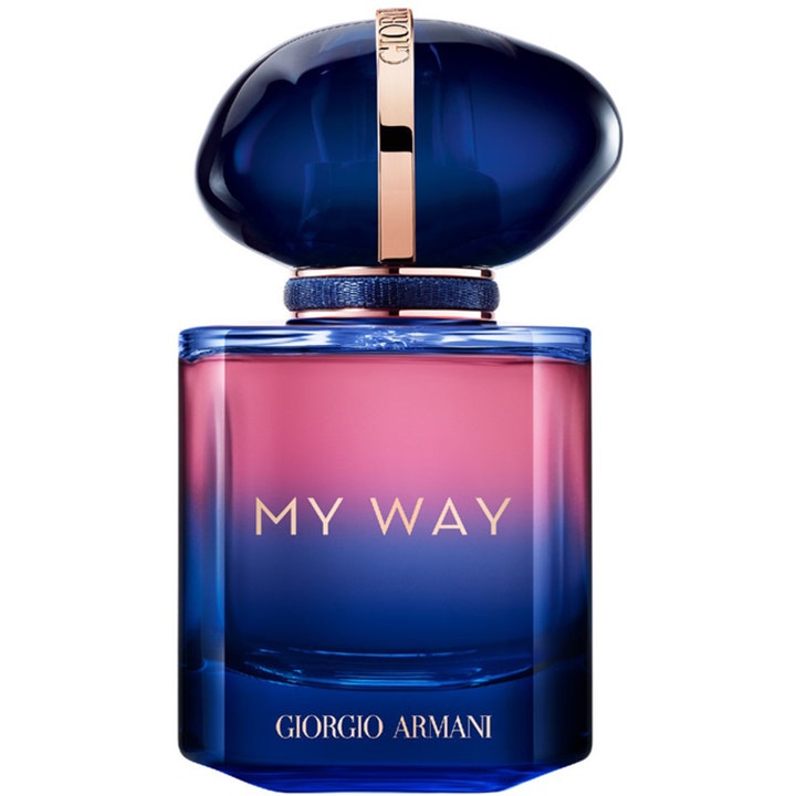 Giorgio Armani My Way Le Parfum 30 ml parfym i tonad blå och rosa glasflaska med ett mörkblått stenlock
