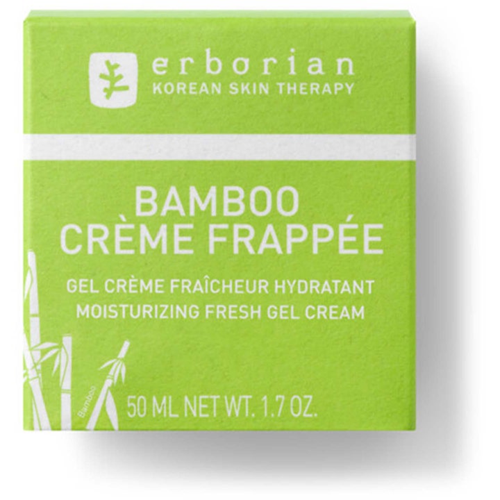 Erborian Bamboo Crème Frappée 50 ml fuktgivande ansiktskräm i grön ytterförpackning med bambumotiv